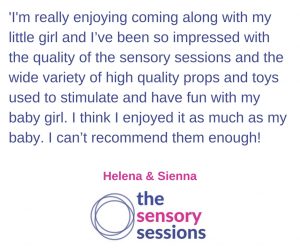 The Sensory Sessions baby class testimonial